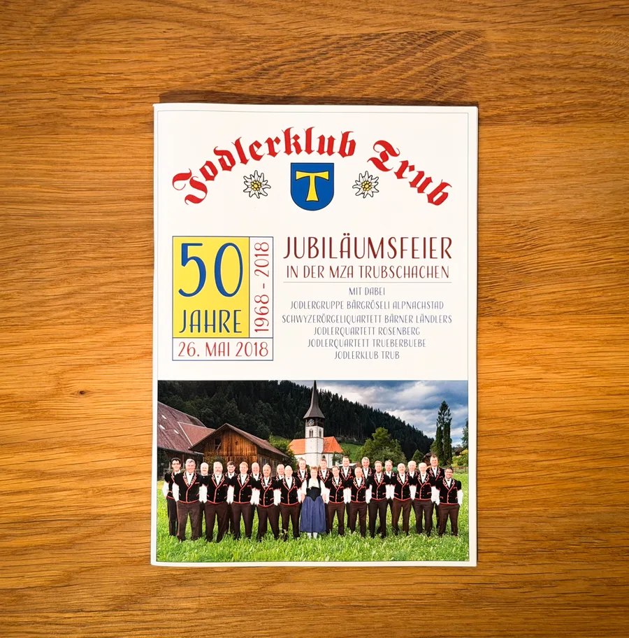 Festführer des Jodlerklub Trub, 50-Jahre-Jubiläum 2018